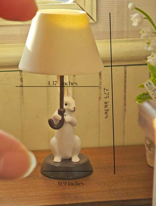 1:6 Dollhouse rabbit lamp