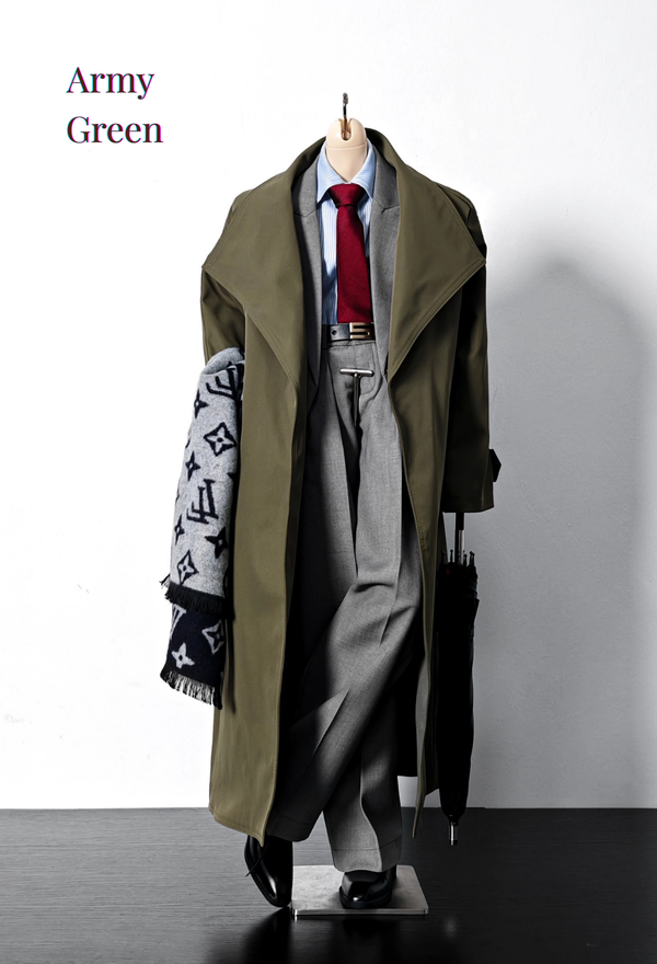 75cm boy Doll Long Trench Coat Outfit