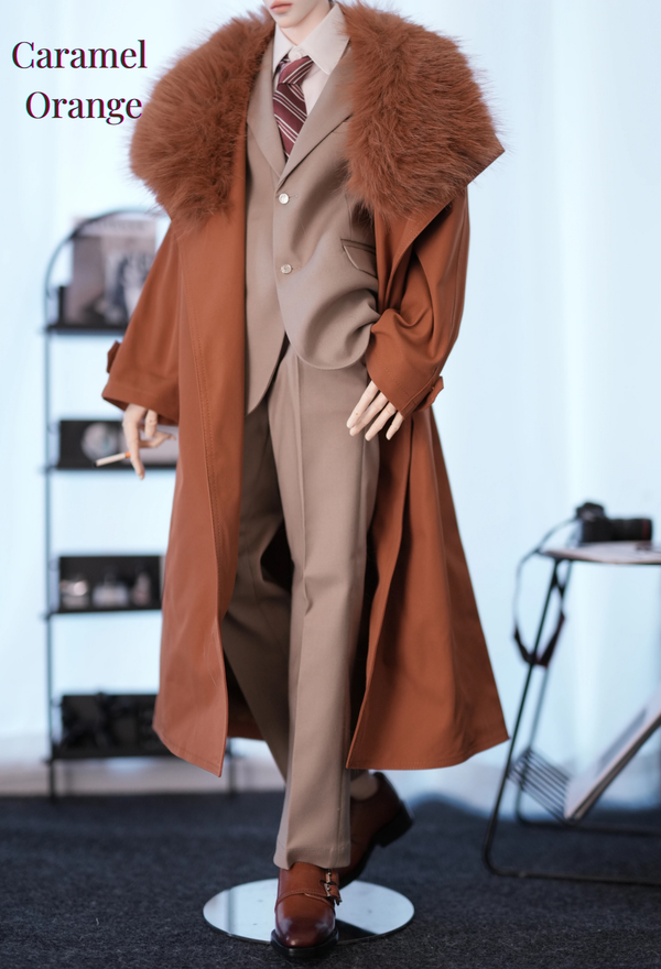 75cm boy Doll Long Trench Coat Outfit