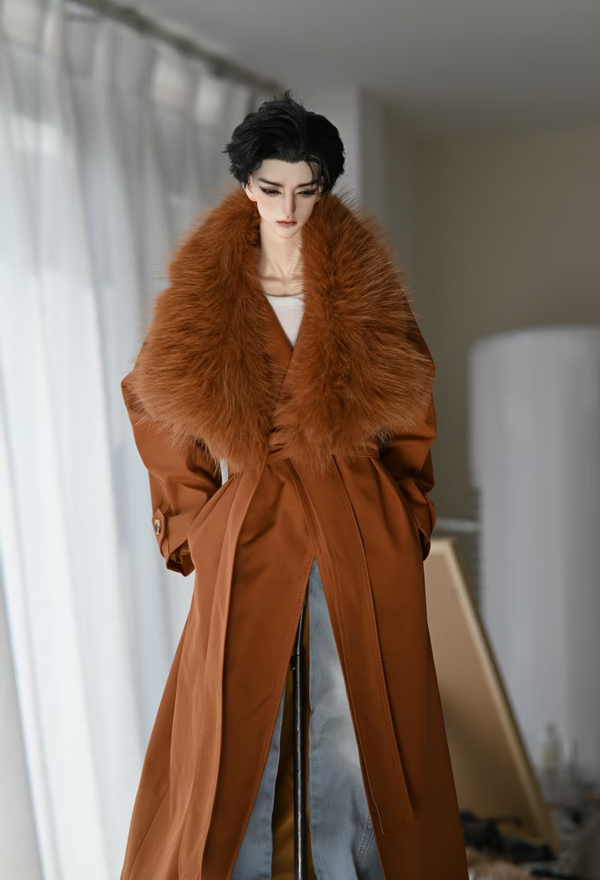 75cm boy Doll Long Trench Coat Outfit