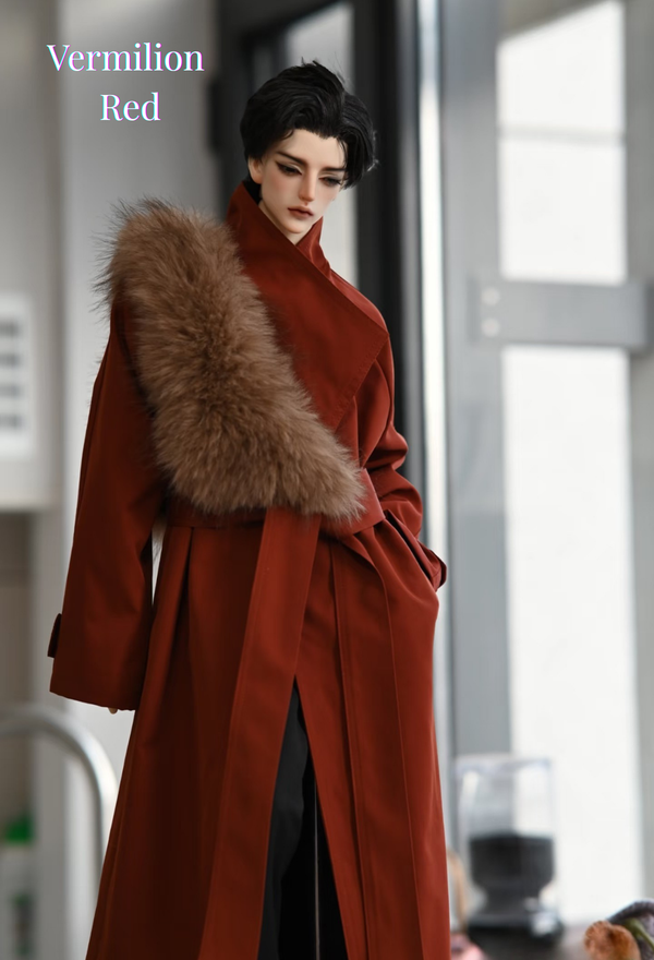 75cm boy Doll Long Trench Coat Outfit