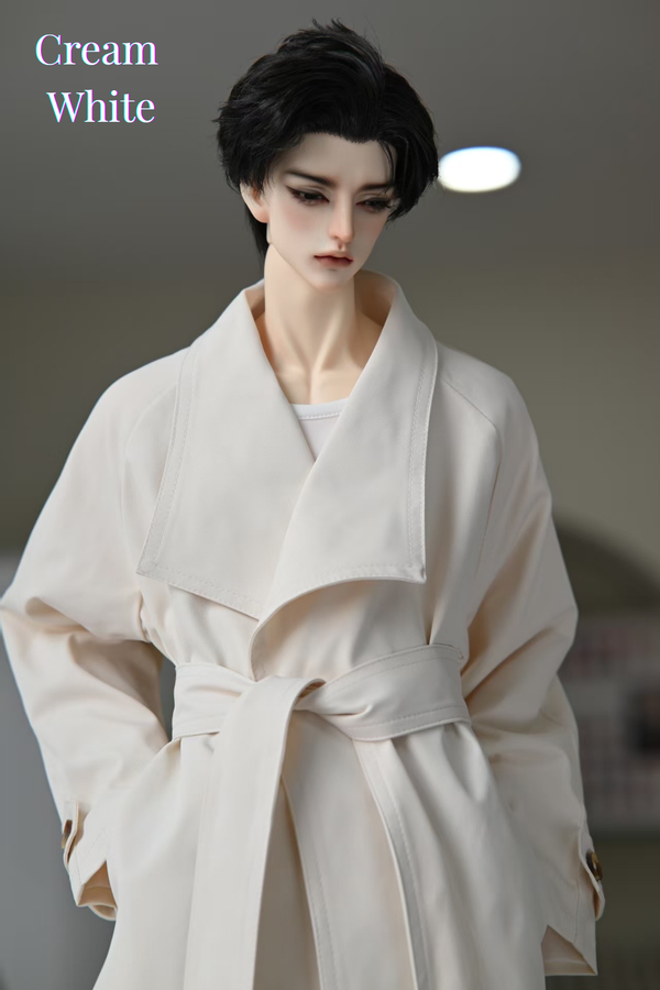 75cm boy Doll Long Trench Coat Outfit