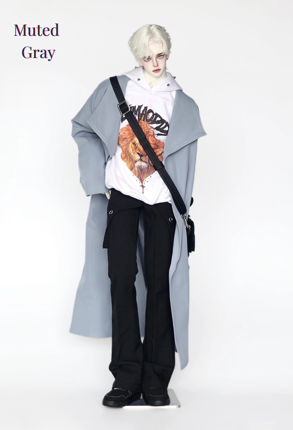 75cm boy Doll Long Trench Coat Outfit