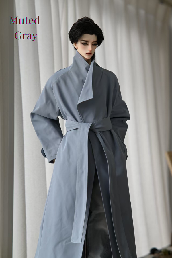 75cm boy Doll Long Trench Coat Outfit