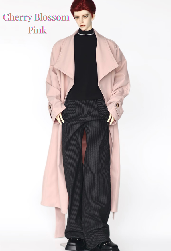 75cm boy Doll Long Trench Coat Outfit